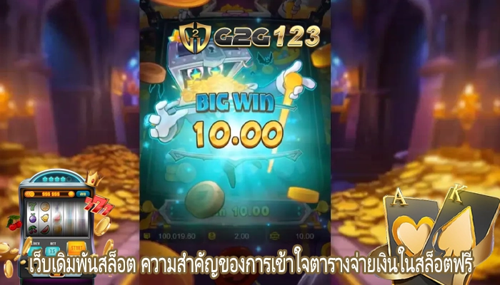 เว็บเดิมพันสล็อต ความสำคัญของการเข้าใจตารางจ่ายเงินในสล็อตฟรี